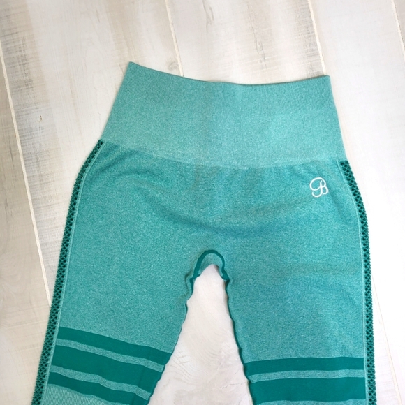 Bombshell Leggings Women's Medium Large Thigh High Green Seamless High Rise m/l - Picture 4 of 10